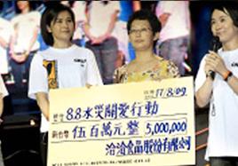 傳愛到台灣——公司捐贈500萬新台幣為寶島賑災