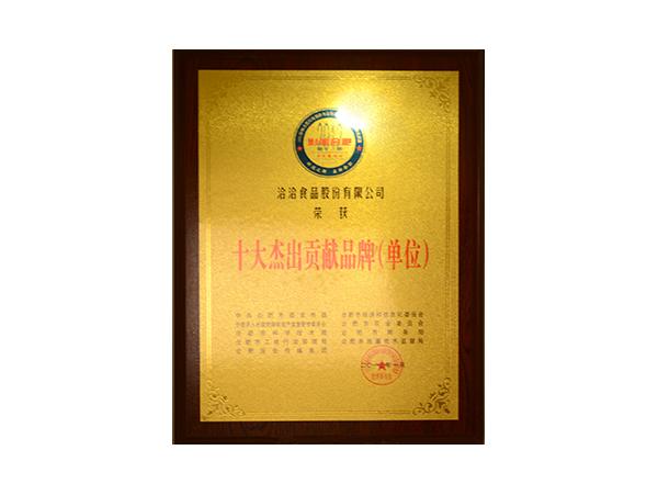 十大傑出貢獻品牌